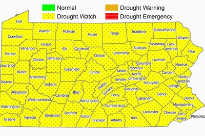 DEP Announces a Statewide Drought Watch and Voluntary Water Conservation Tips