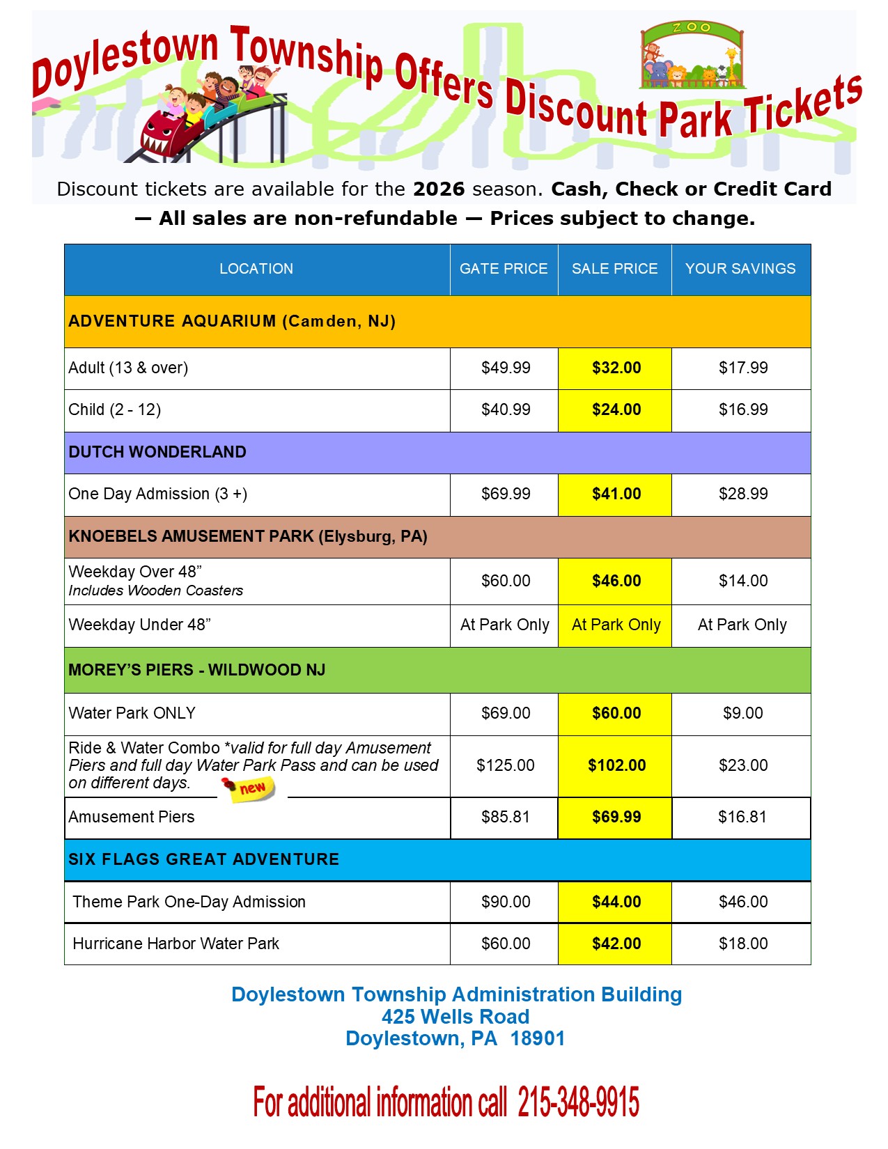 2026 Amusement Park Tickets are Here!!!